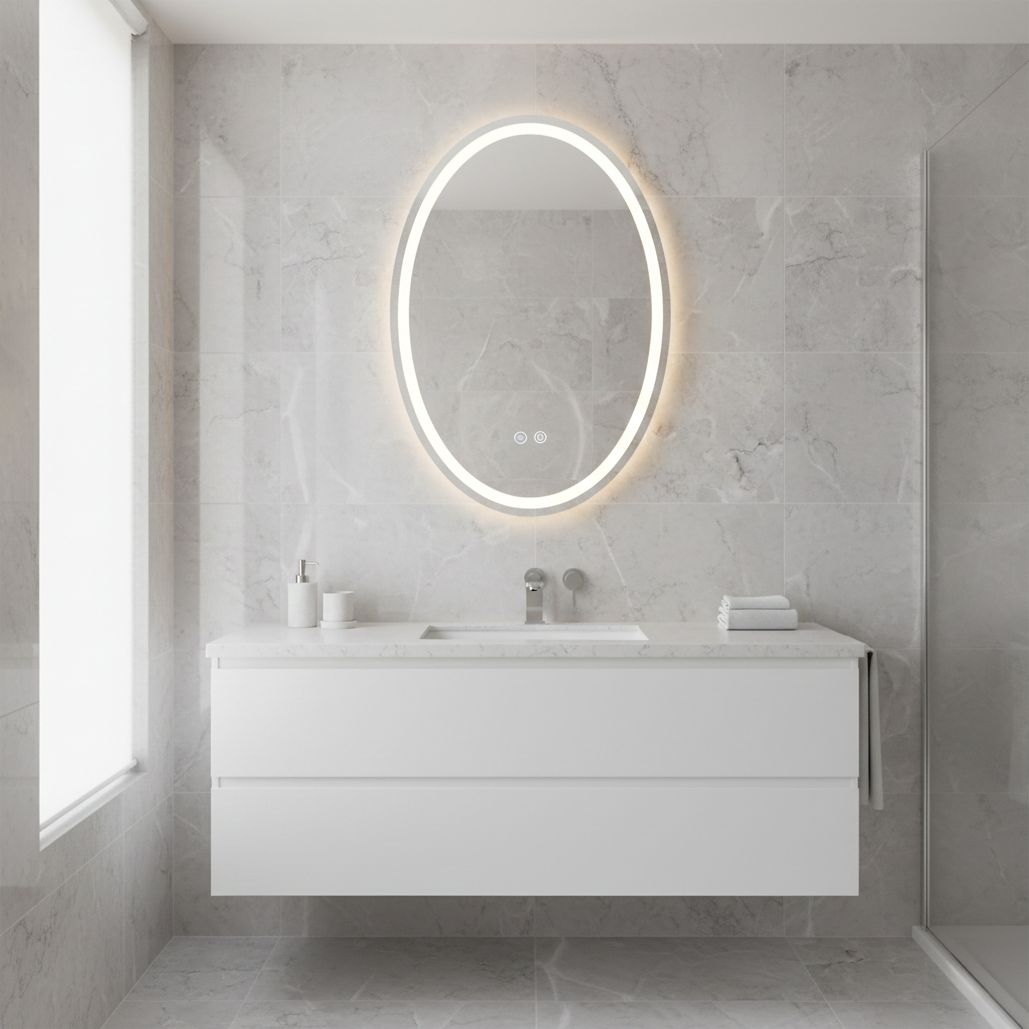 Lustro ścienne LED Marco 60x80 cm  6