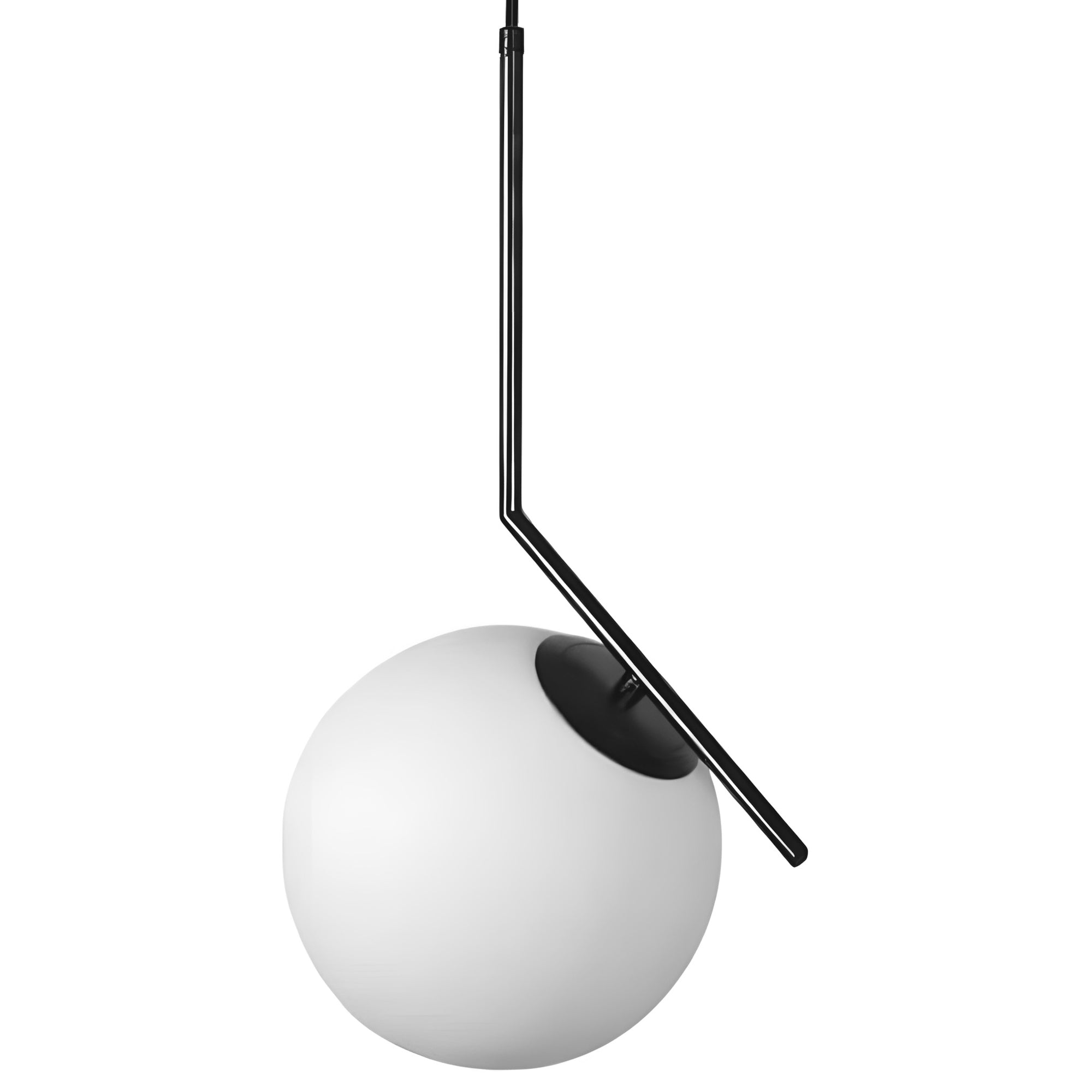 Lampa Sufitowa Wisząca Szklana Kula  G107-1W Czarna Biała  8