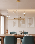 Lampa Wisząca Szklane Kule 3 szt APP918-3CP Złota  2