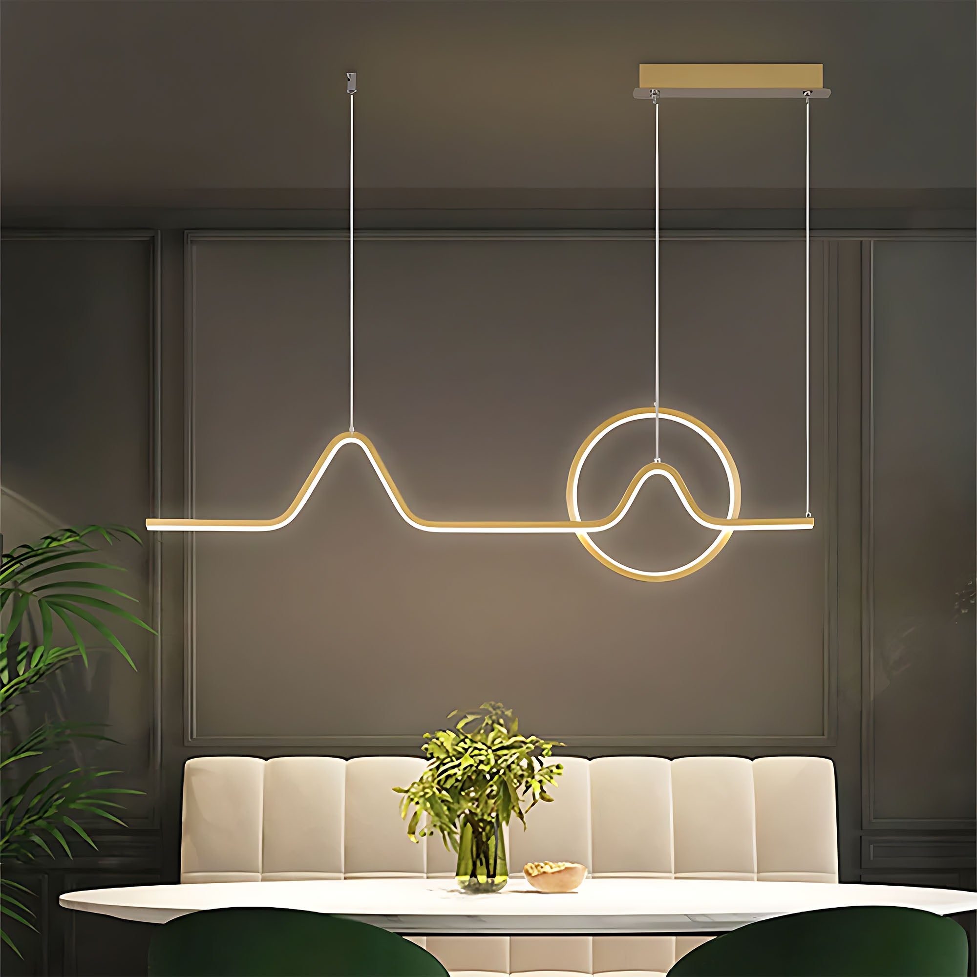 Lampa Wisząca Led Lhj022-cp 120 Cm Złota  6