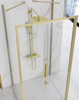 Kabina Prysznicowa Przyścienna Rapid Slide Brush Gold 130x90