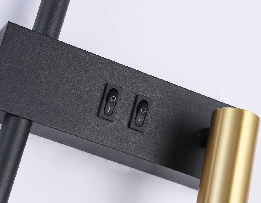LAMPA ŚCIENNA KINKIET APP1439-W BLACK GOLD