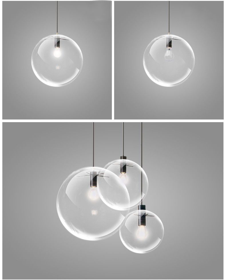 Lampa sufitowa wisząca szklana Lassi 20 cm APP306-1CP Czarna