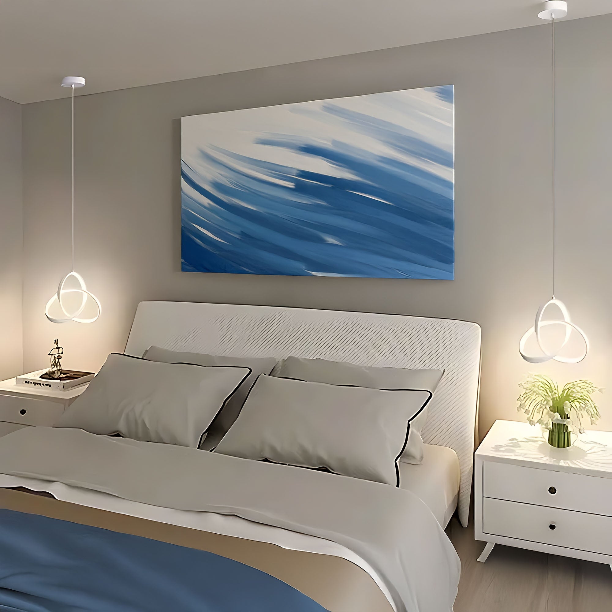 Lampa Sufitowa Wisząca Led App1783-cp Biała  7