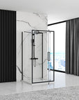 Kabina Prysznicowa Przyścienna Rea Rapid Swing Black 120x80