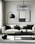 Lampa Kryształowa Wisząca APP1651-6CP Black  2