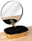 Umywalka Ceramiczna Nablatowa Rich Gold/Black