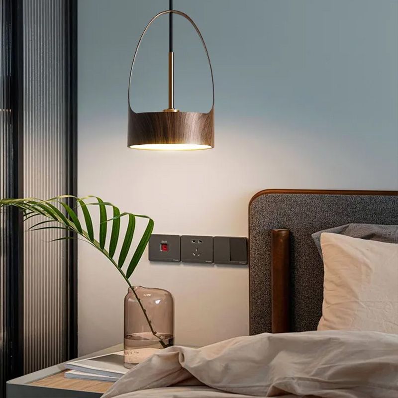 Lampa wisząca LED APP1187-CP Wood Rose Gold