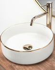 Umywalka nablatowa Rea Sami Gold Edge