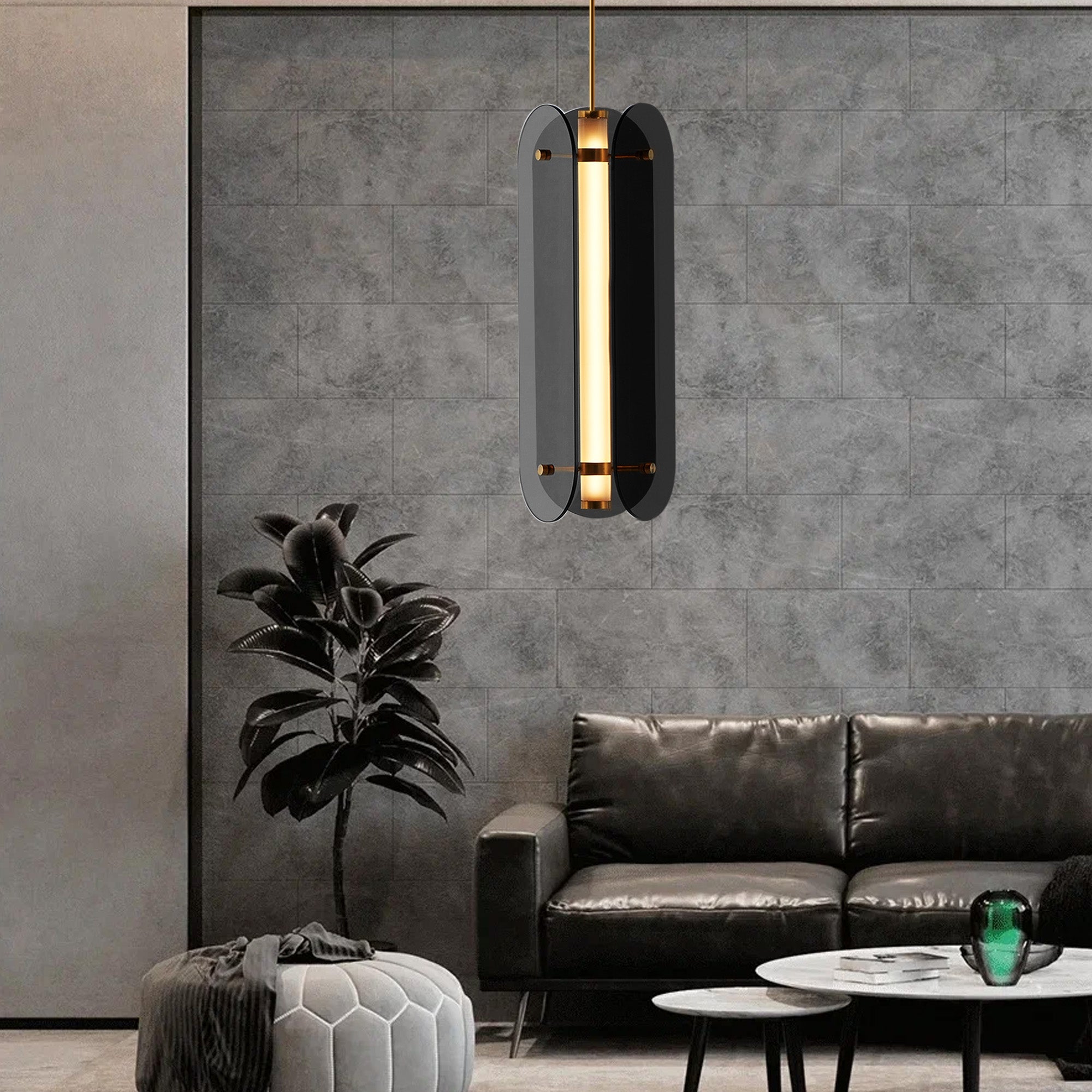 Lampa Sufitowa Wisząca Czarna App1676-cp Long  4