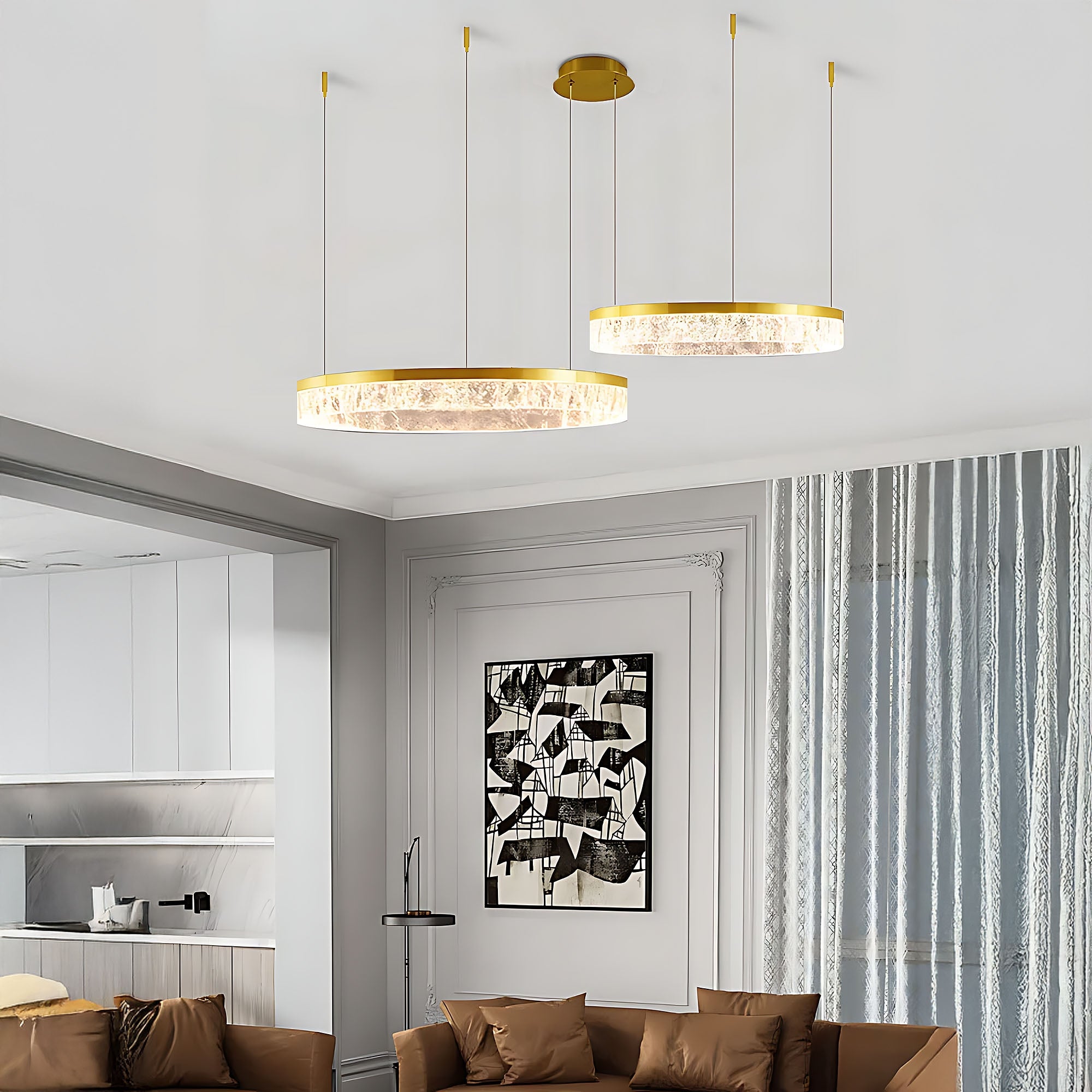 Lampa Wisząca Led Lhj048-cp2 Złota  4