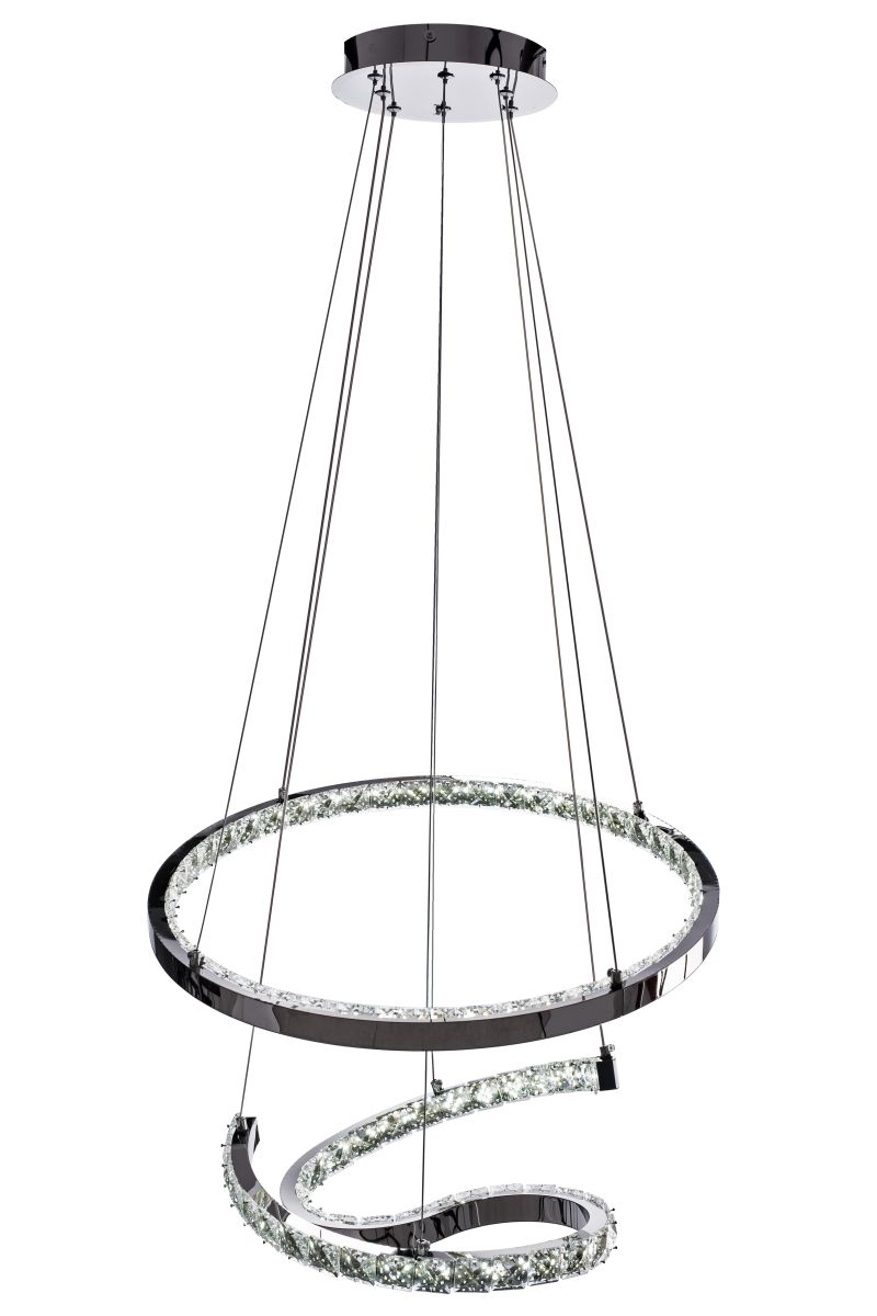 LAMPA KRYSZTAŁOWA WISZĄCA RING LED APP773-2CP