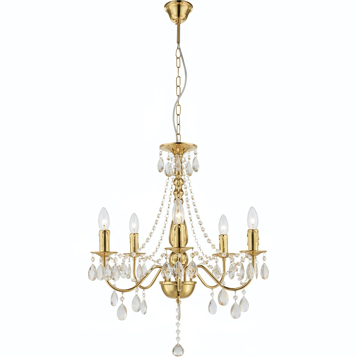 Lampa Sufitowa Wisząca Ebt015-5cp Złota  8