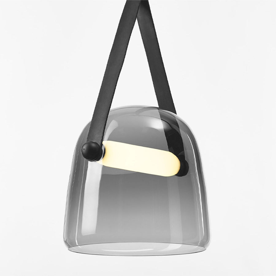 Lampa Wisząca Szklana  APP617-1CP Szara