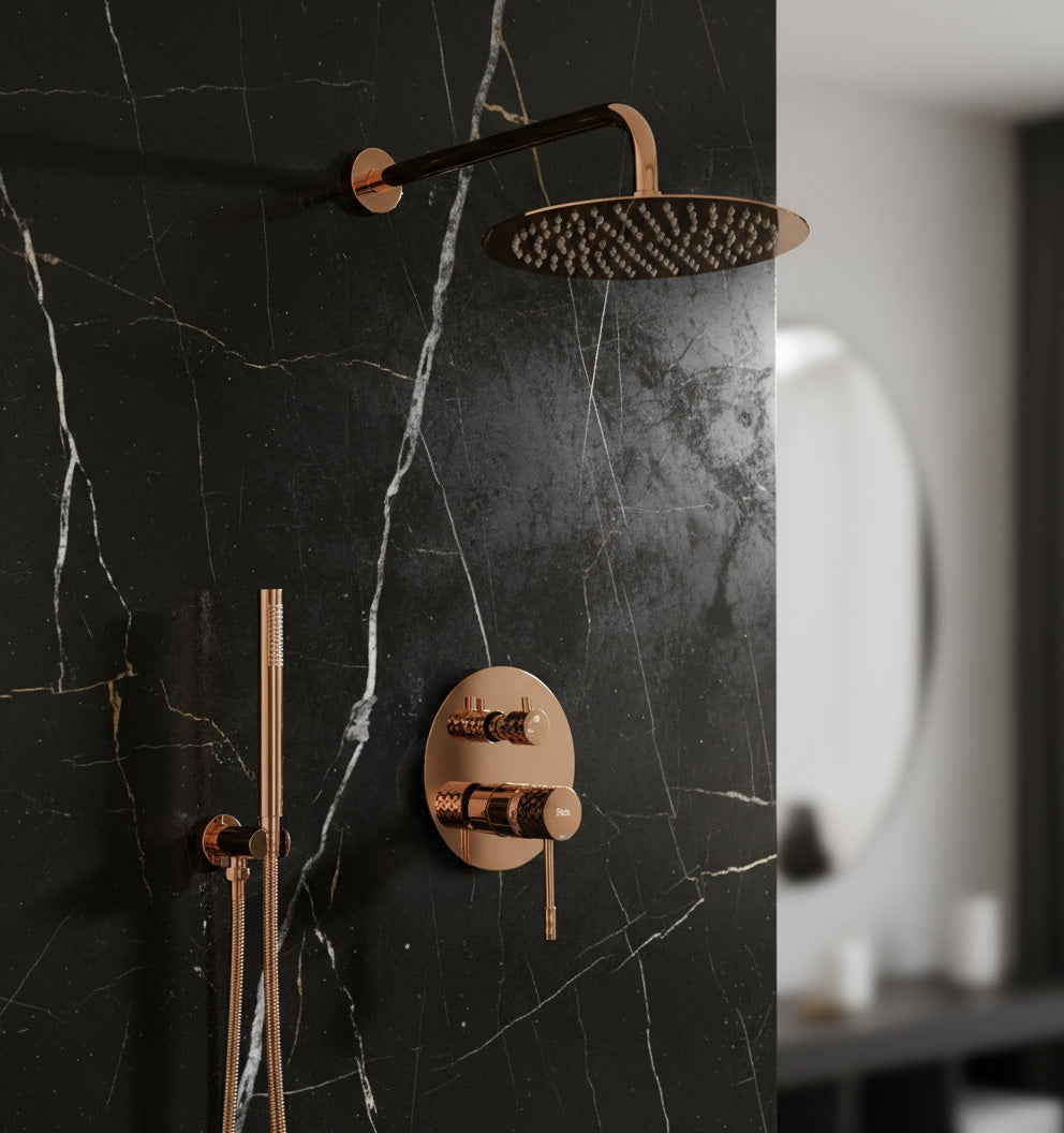 Zestaw Natryskowy Podtynkowy Rea Lungo Diamond Miedź + Box  5