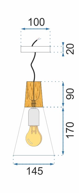 Lampa sufitowa SCANDI B APP057-1CP Czarna