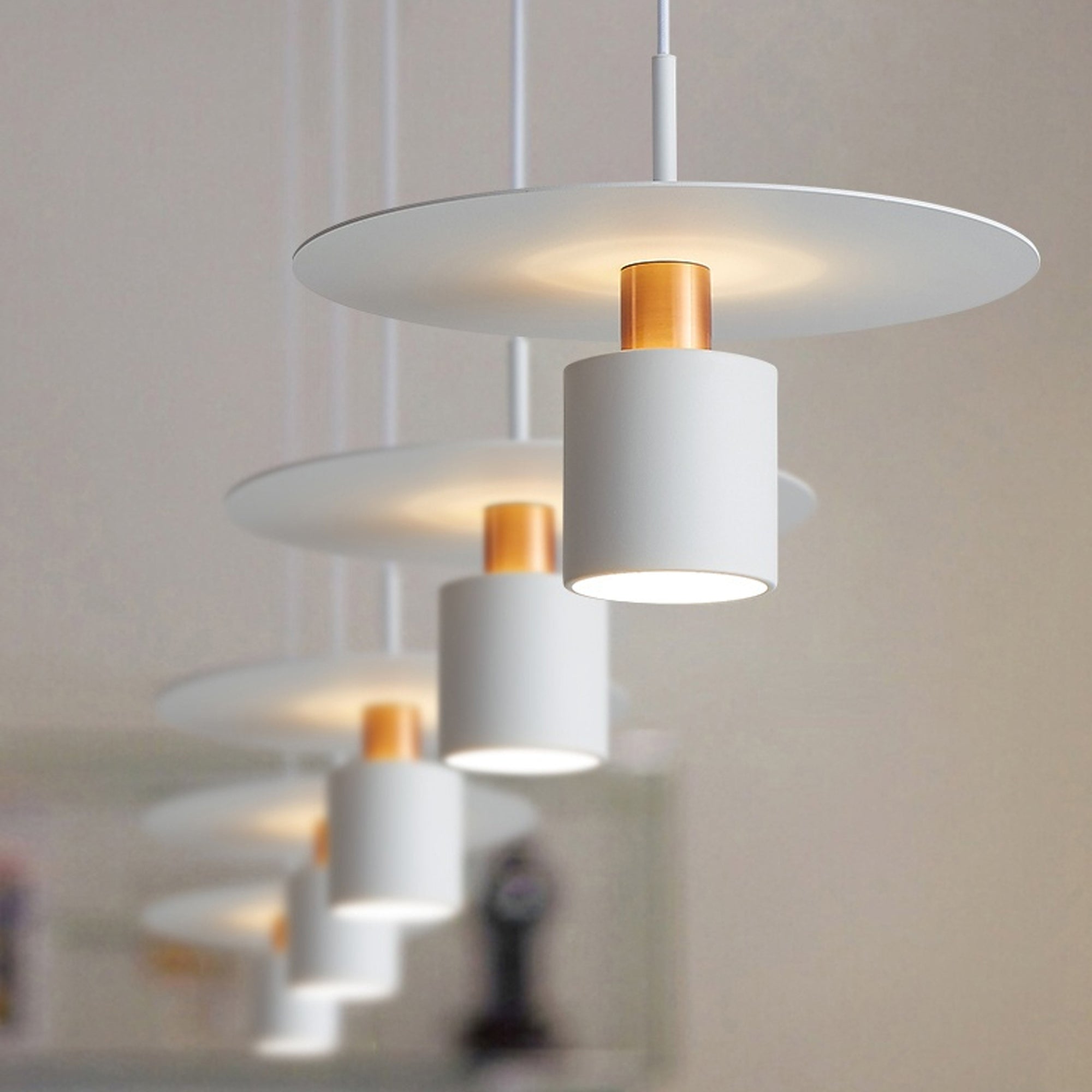 Lampa Wisząca APP1146-1CP Biało Różowe Złoto  6