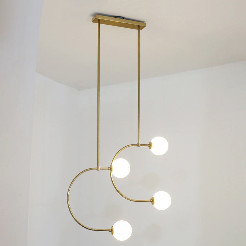 Lampa Wisząca Szklane Kule APP639-4CP Złota  3