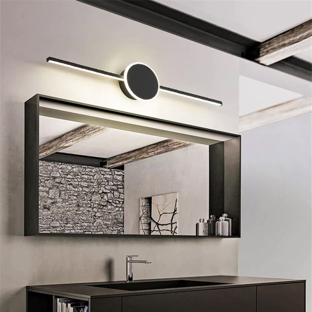KINKIET ŁAZIENKOWY LED ROUND BLACK 60CM APP849-1W