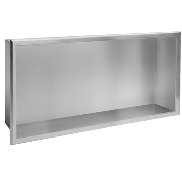 PÓŁKA WNĘKOWA ŁAZIENKOWA 30x60 stal szczotkowana