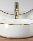 Umywalka nablatowa Rea Sami Gold Edge