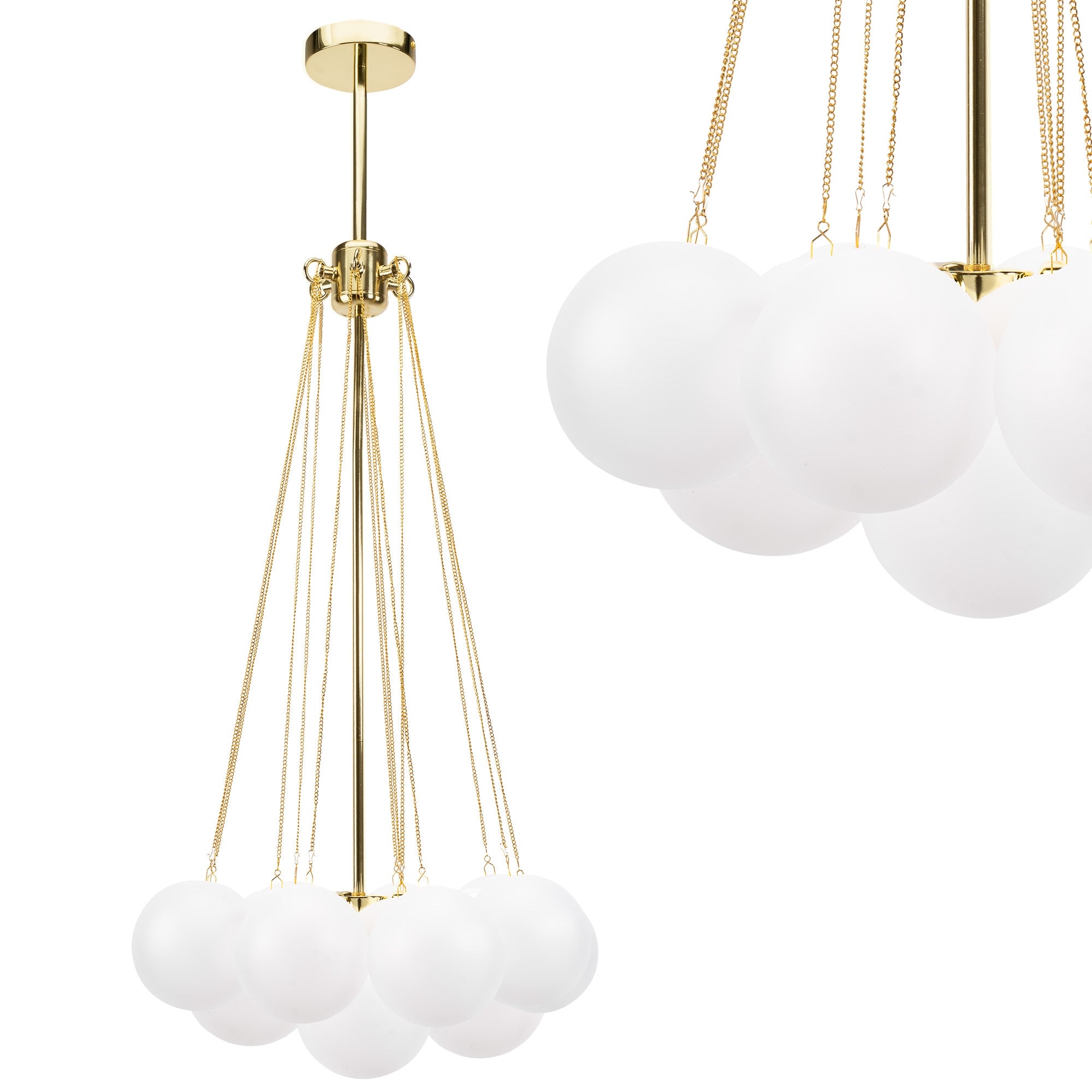 Lampa Sufitowa Wisząca APP1688-12CP Złota  1