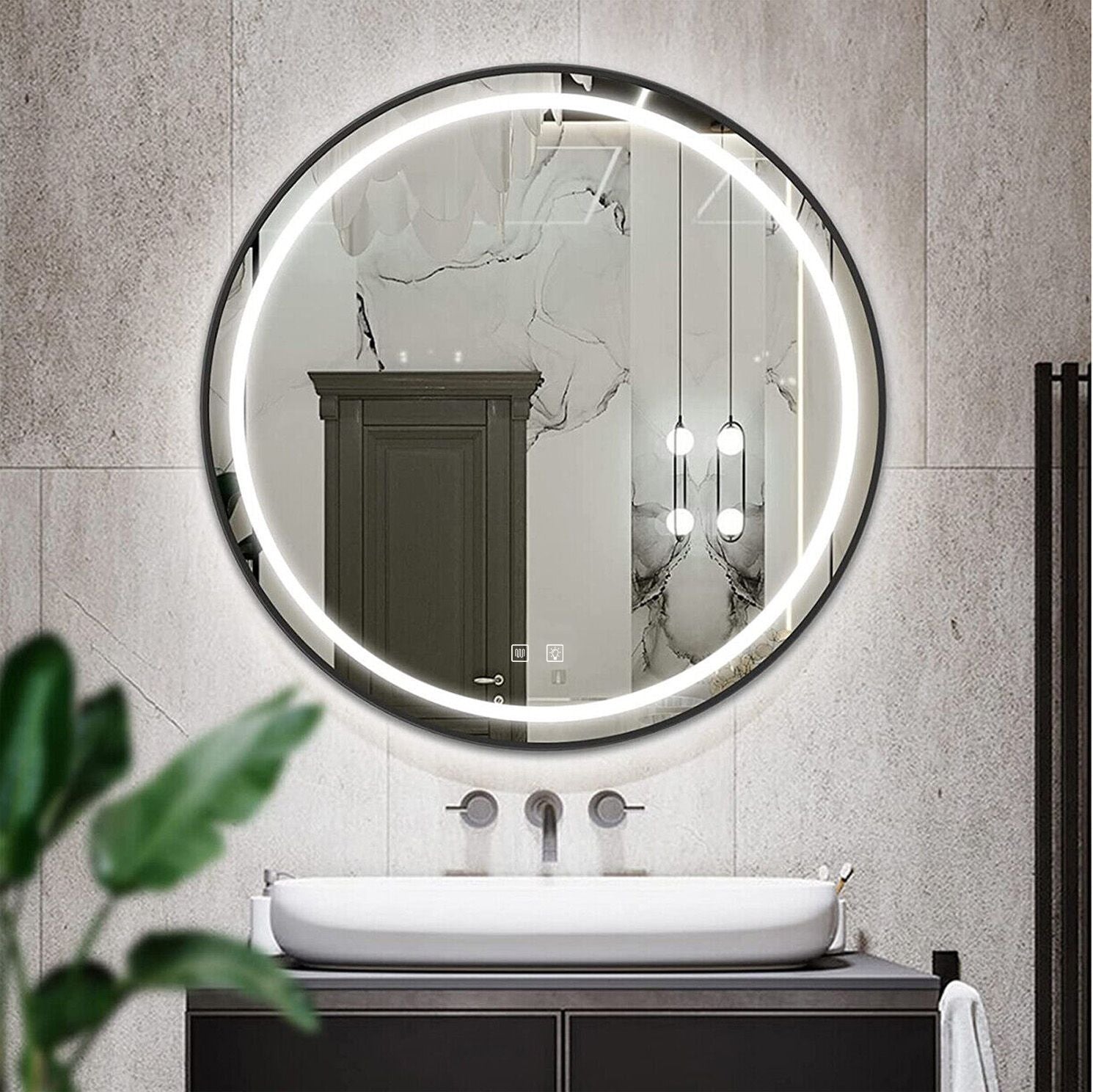Lustro Ścienne Led 90cm Mmj Black  11