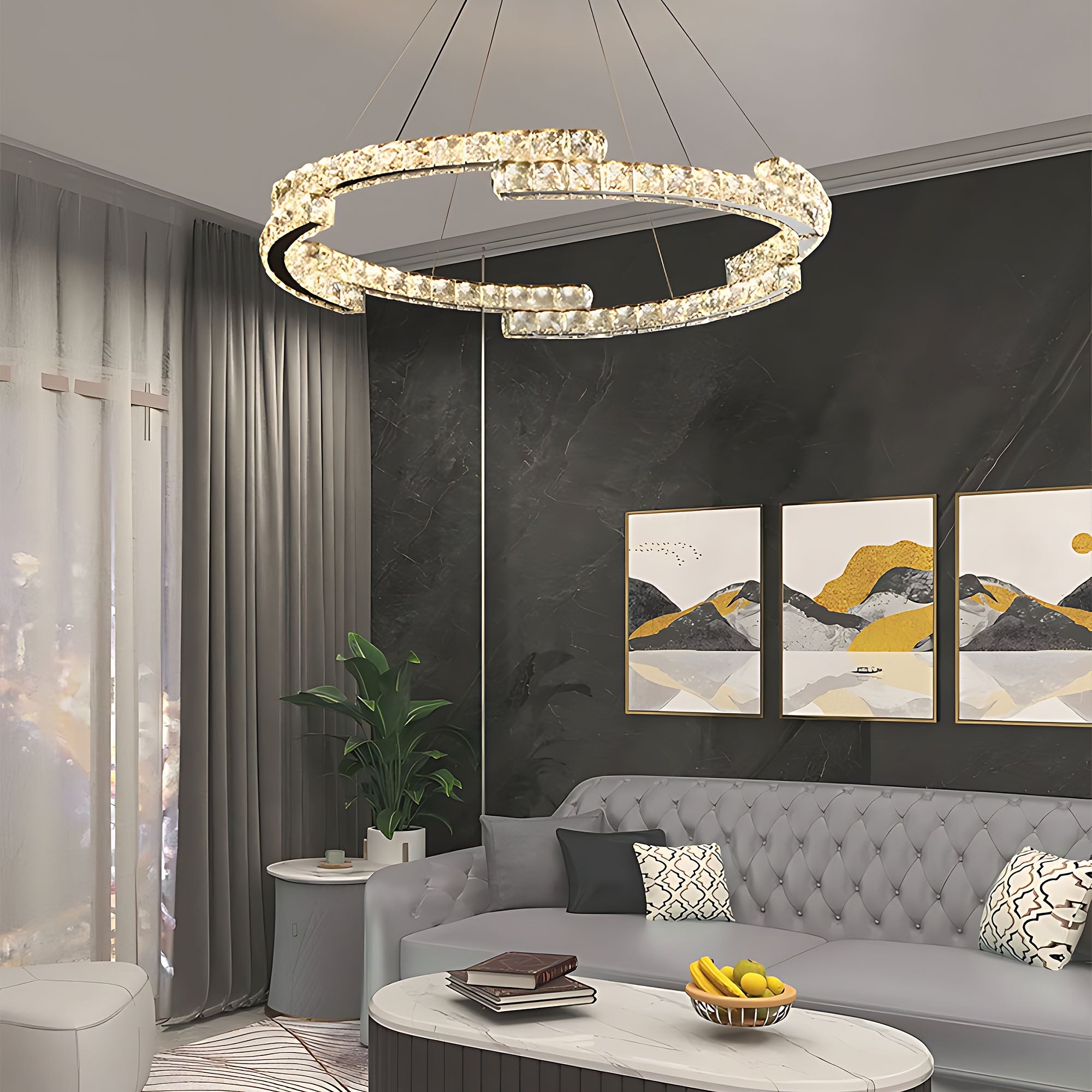 Lampa Sufitowa Wisząca Led App1770-cp Chrom 60cm  10