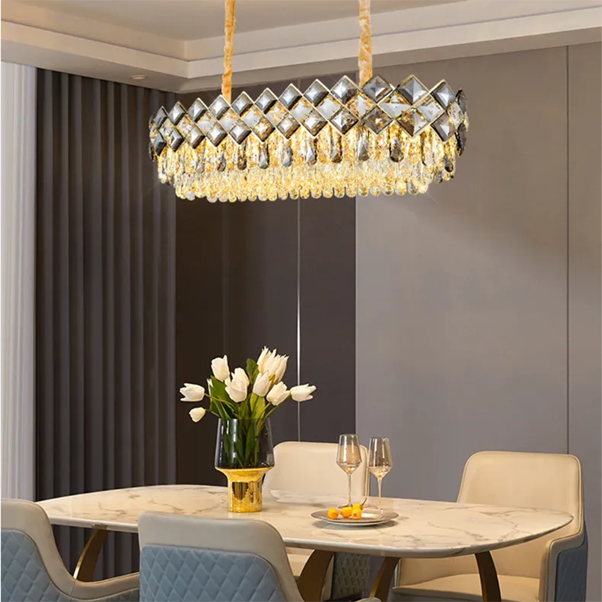 Lampa Kryształowa Wisząca APP1539-12CP80 Gold  7