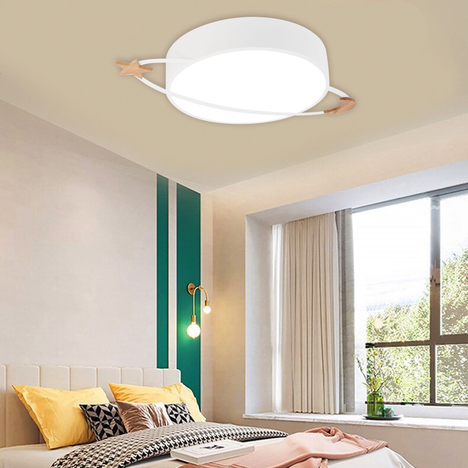 Lampa Plafon Moon APP865-C Biała