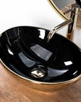 Umywalka nablatowa Rea Sofia in Black Gold