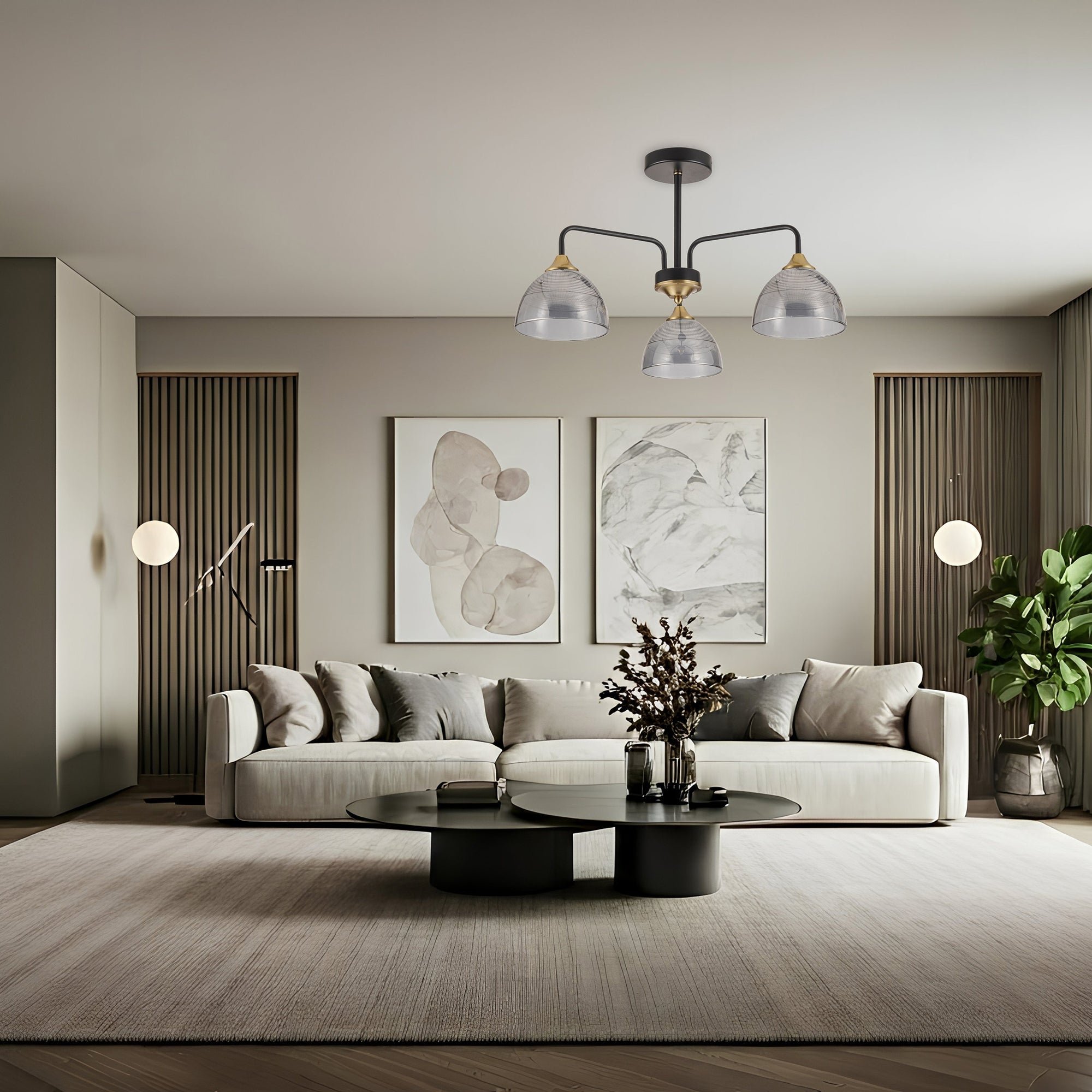 Lampa Sufitowa Wisząca G084-3c Black Grey  5