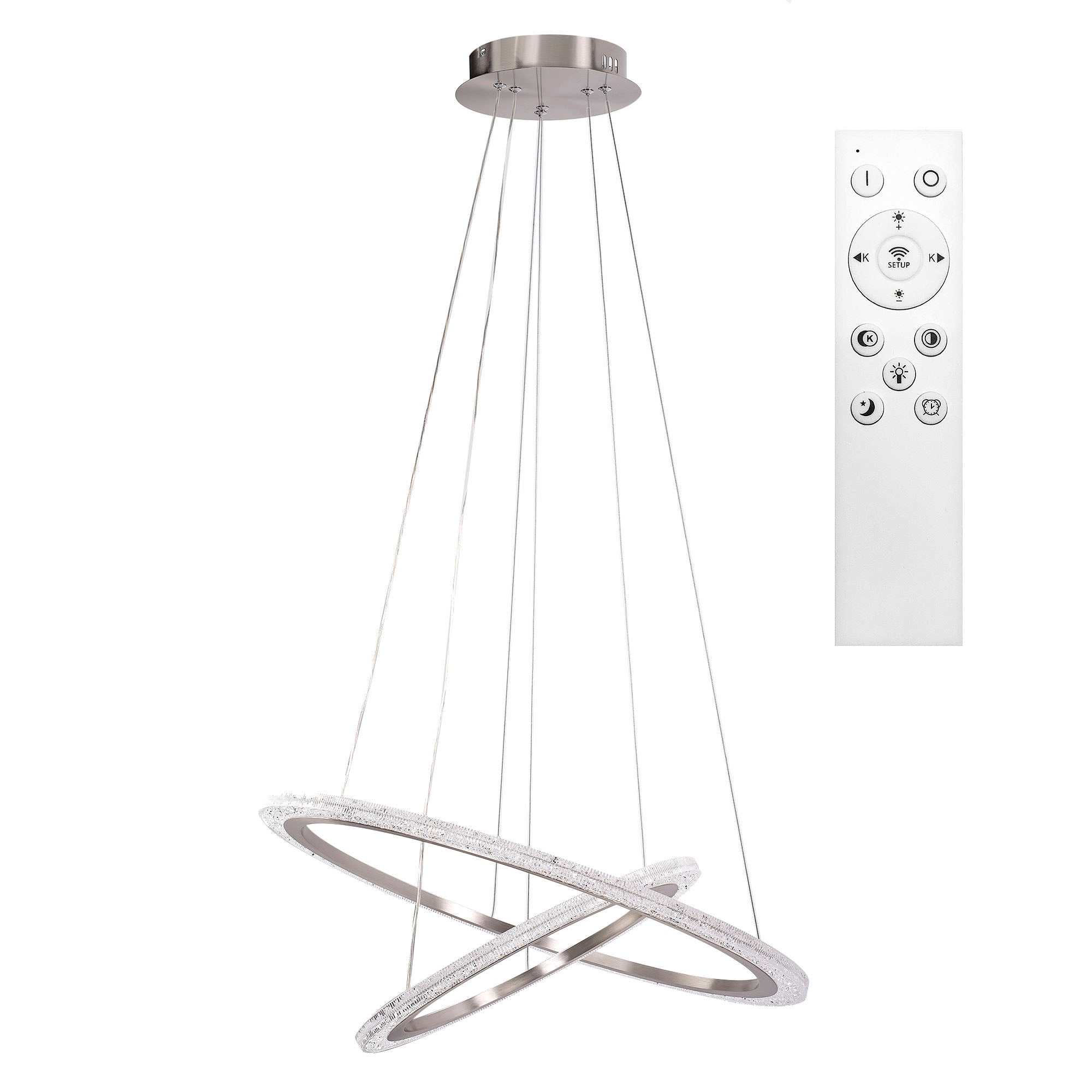 Lampa Sufitowa Wisząca Led Lhj045-cp2 Nikiel Szczotkowany  1