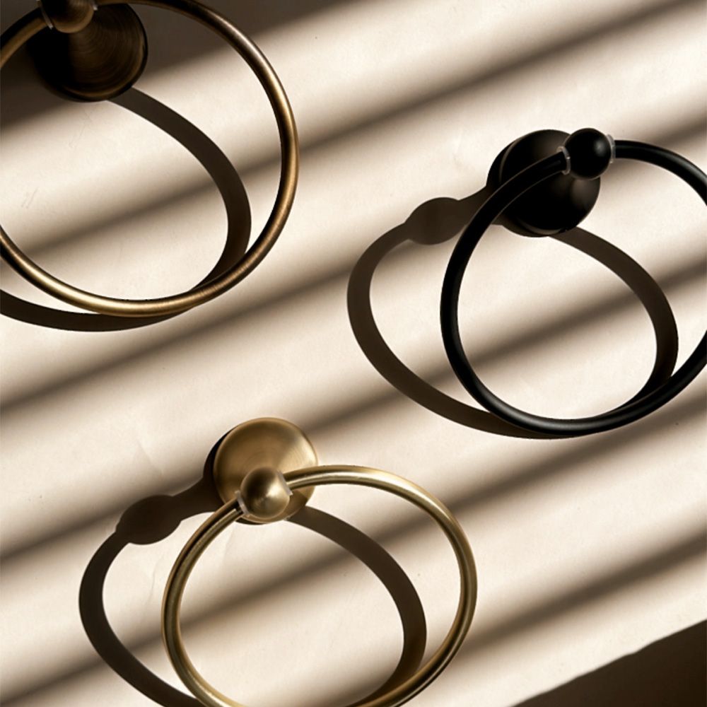 Wieszak łazienkowy RING 332867 ZŁOTY SZCZOTKOWANY