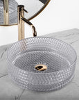 Umywalka nablatowa Rea Cristal Light Grey