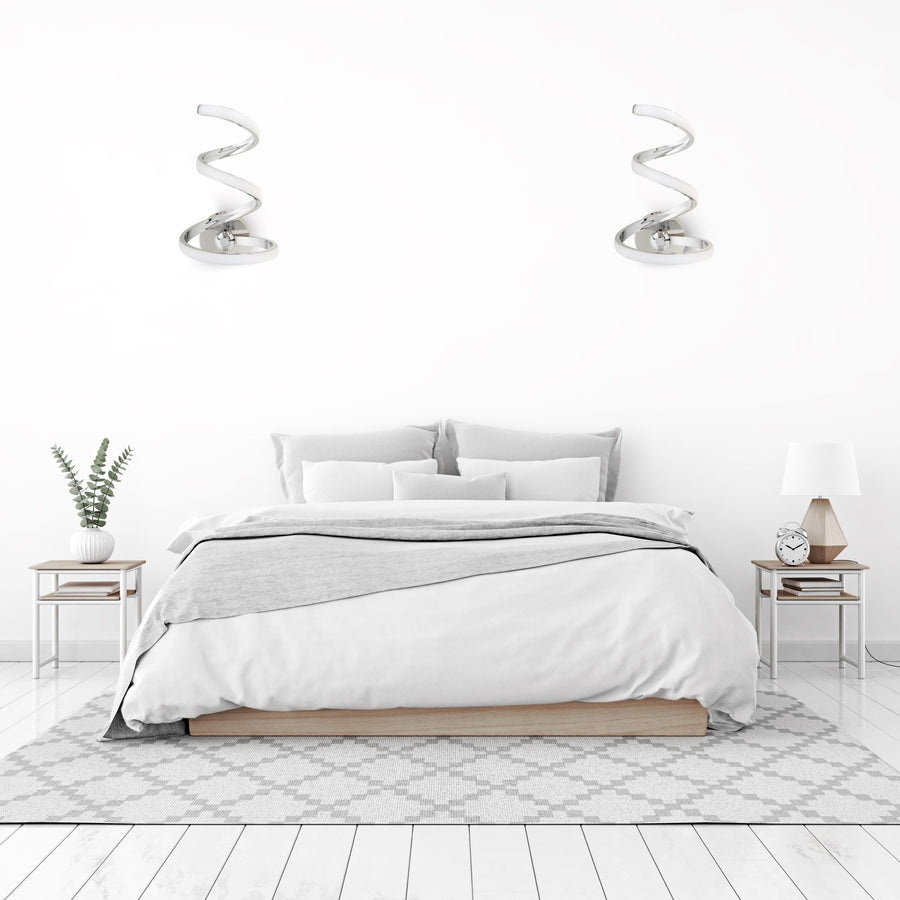 LAMPA ŚCIENNA KINKIET LED SPRING UP APP831-W CHROME