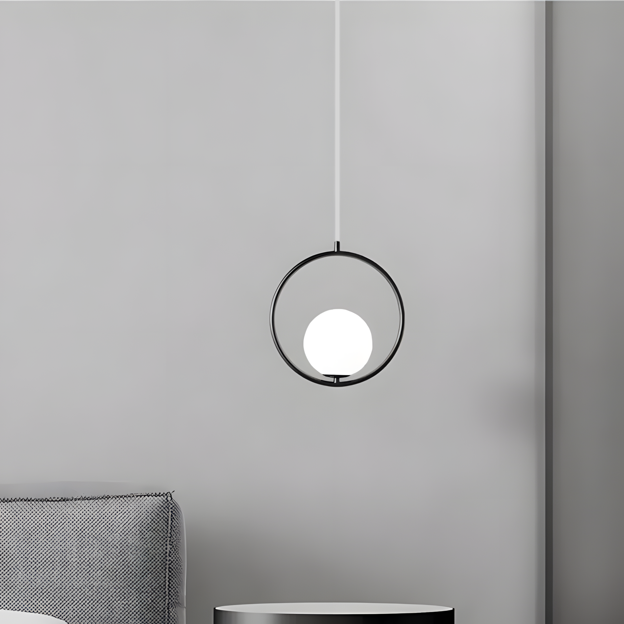 Lampa Sufitowa Wisząca Szklana Kula G110-1w Czarna  4