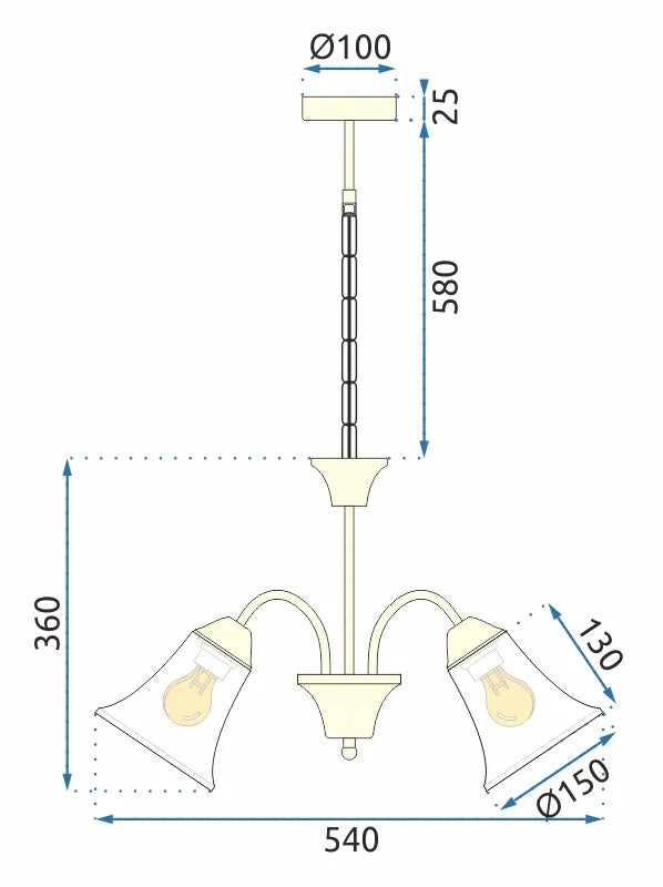 Lampa Wisząca Vintage APP960-5CP CHROM  6