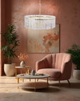 Lampa Wisząca Z Kryształami App1779-cp 60cm Złota  5
