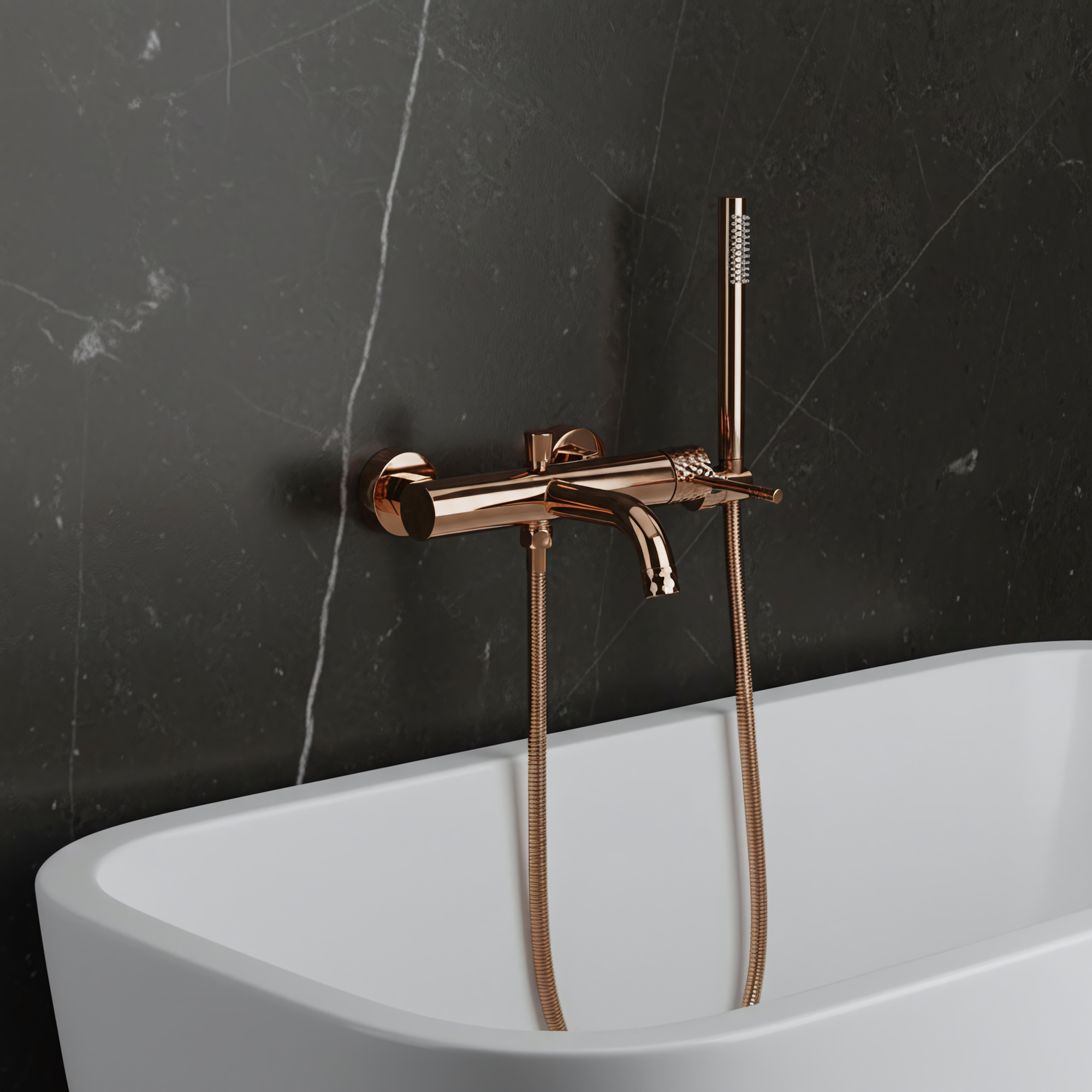 Bateria wannowa Rea Lungo Diamond Miedziana  4
