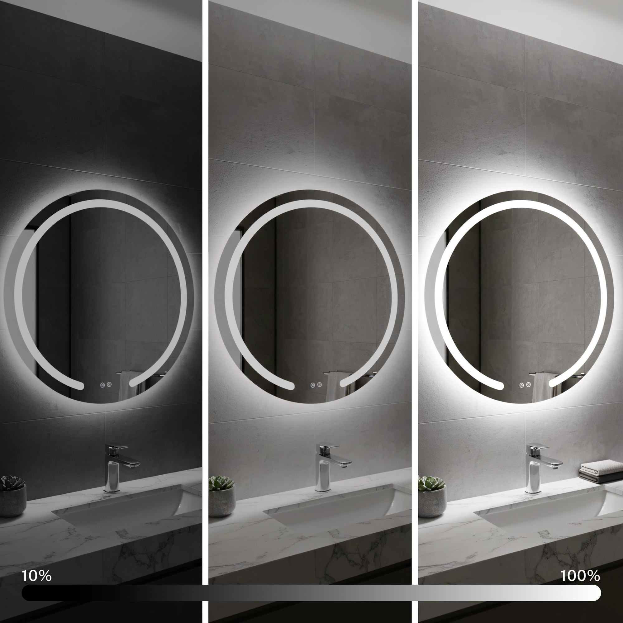 Lustro ścienne LED 90cm Modern  5
