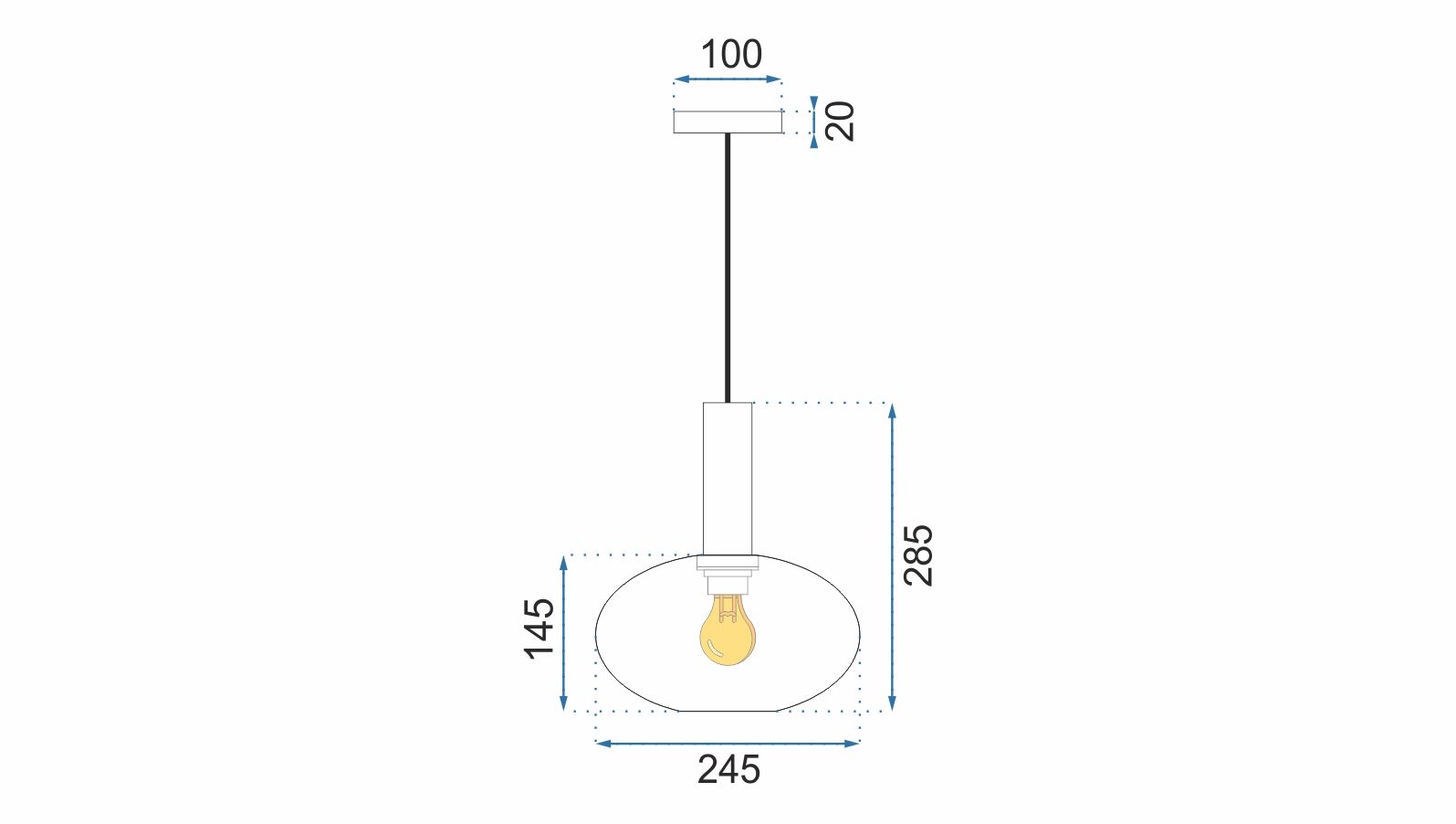 Lampa Sufitowa Wisząca Szklana APP465-1CP Zielona