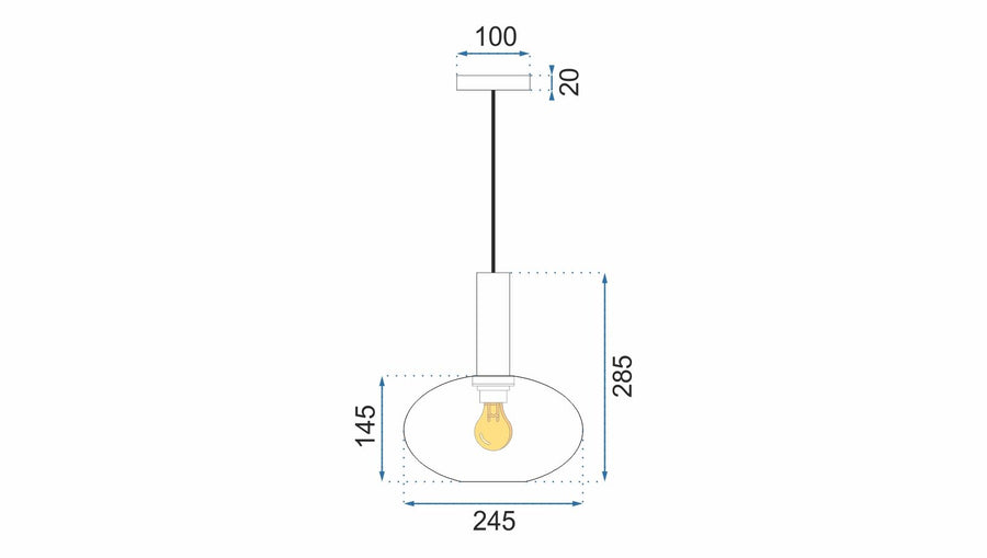 Lampa Sufitowa Wisząca Szklana APP465-1CP Zielona