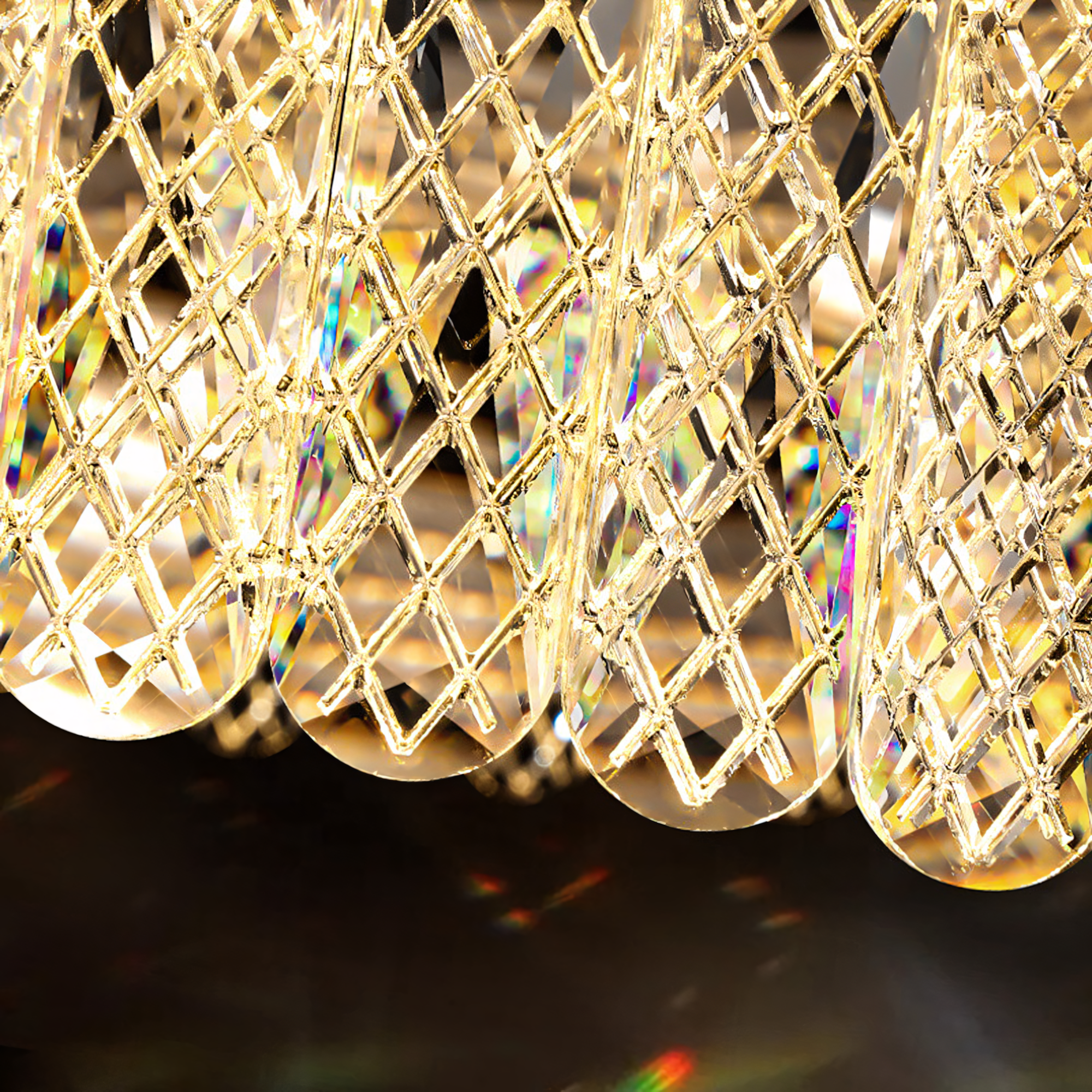 Lampa wisząca LED APP1750-CP Złota + Pilot  3