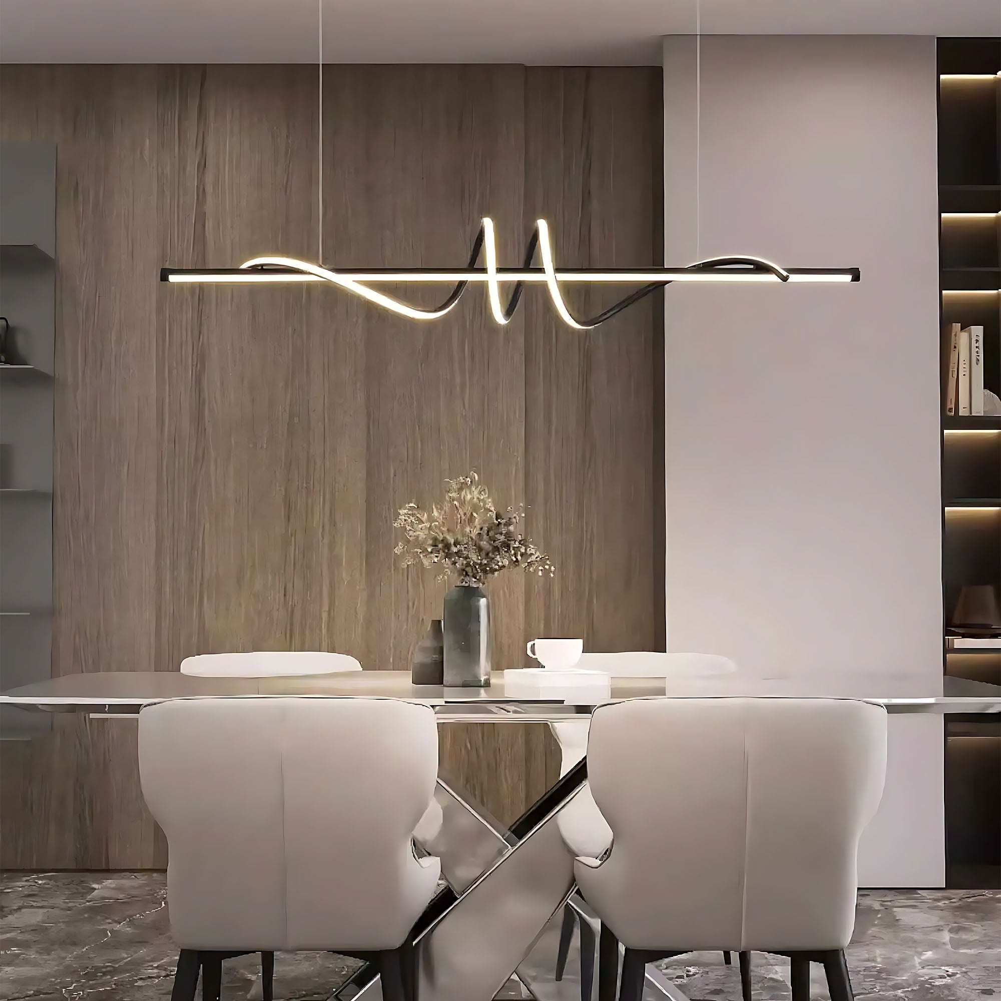 Lampa Wisząca Led Lhj023-cp 120 Cm Czarna  20
