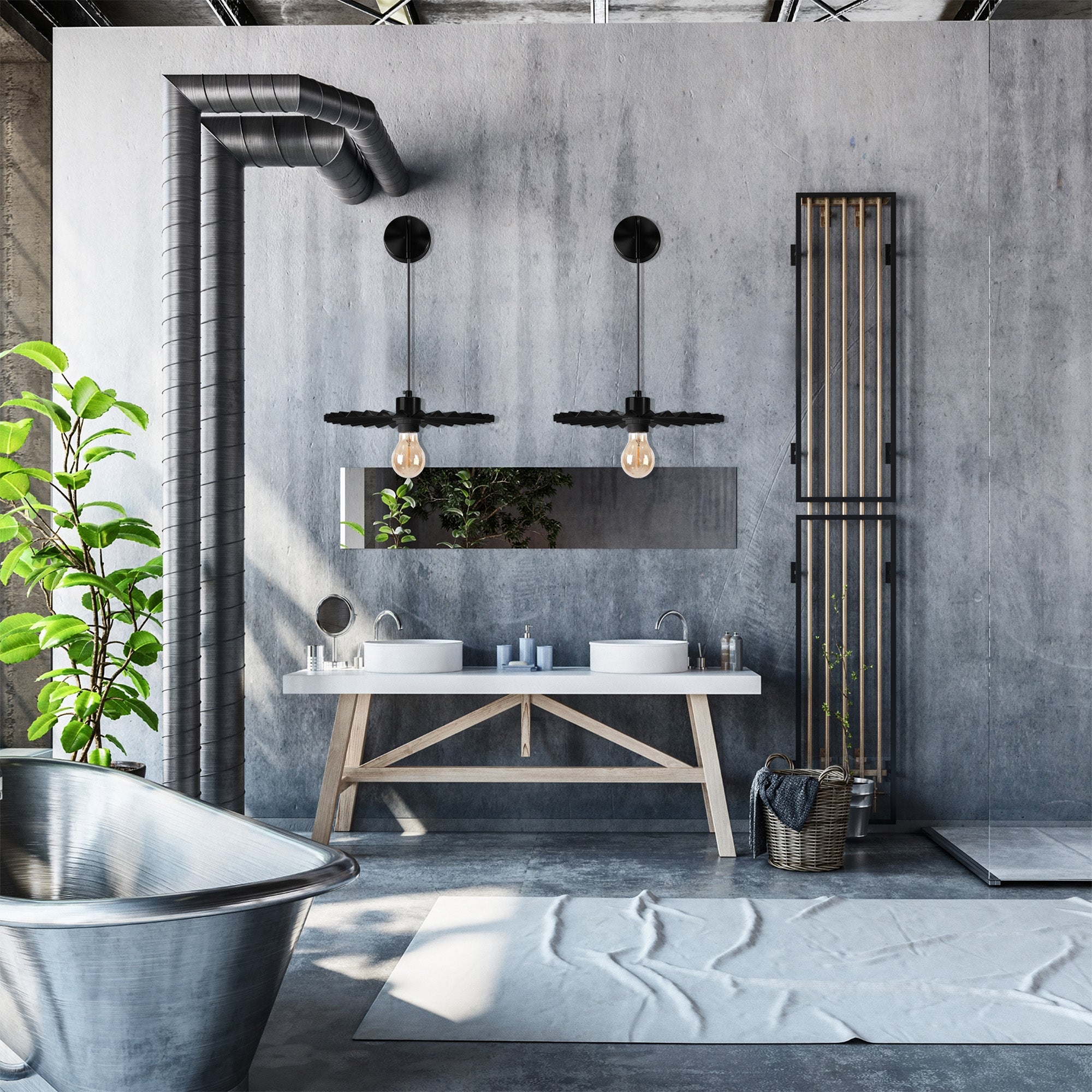 LAMPA ŚCIENNA KINKIET APP1355-1W Czarny 30 cm  5