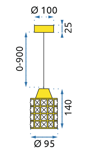 Lampa Sufitowa Kryształ APP727-1CP Srebrna