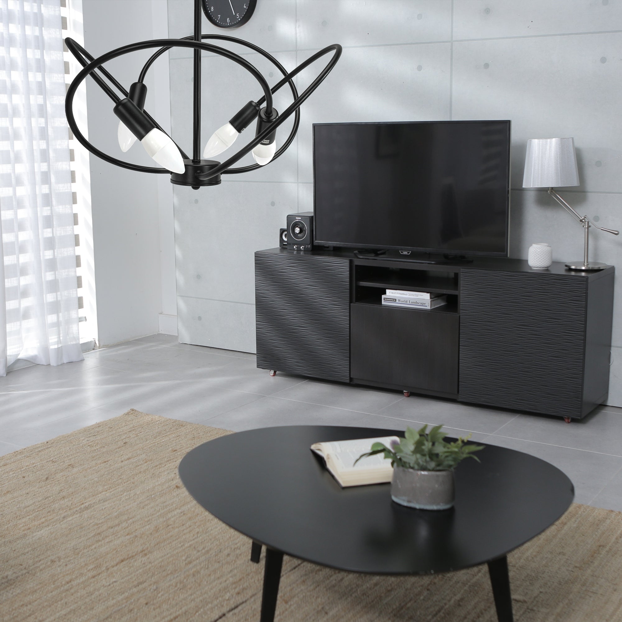 Lampa 4 APP1093-4C Czarna  5