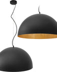Lampa Sufitowa Wisząca Misa Metalowa 60cm APP380-1CP Czarna