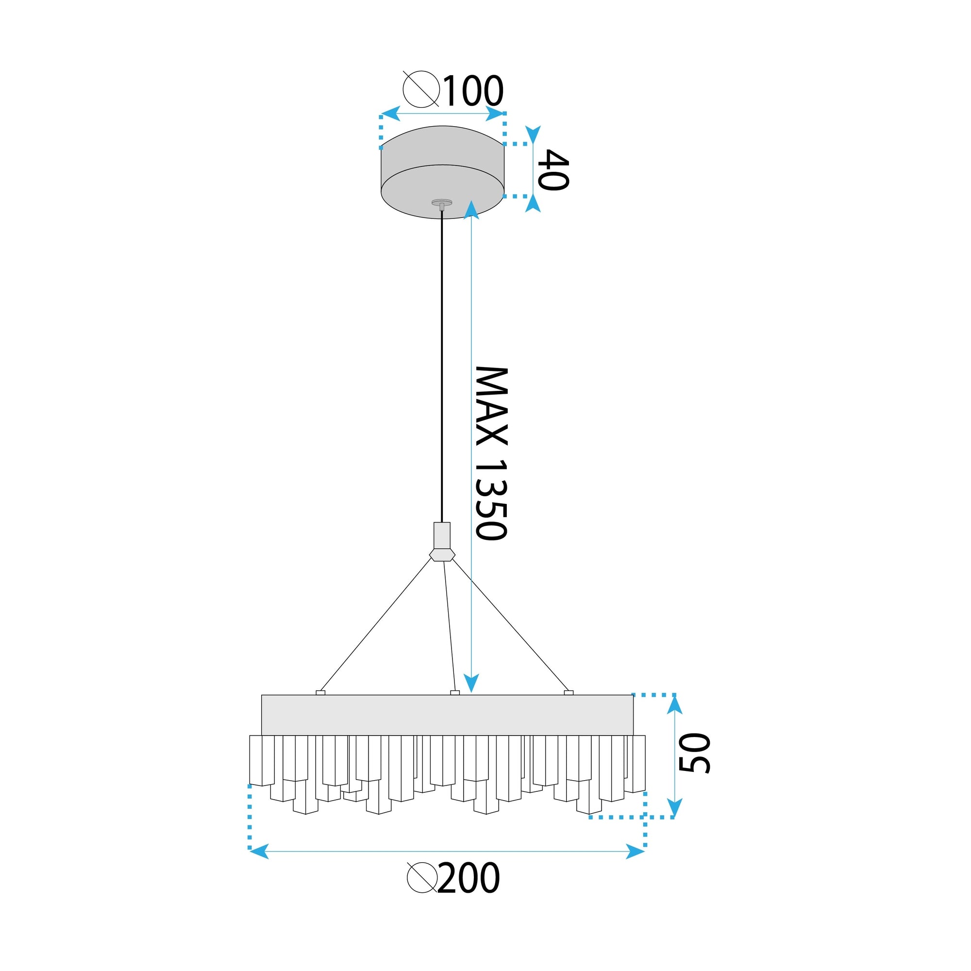 Lampa Wisząca Led Lhj097-cp Jasne Różowe Złoto  7